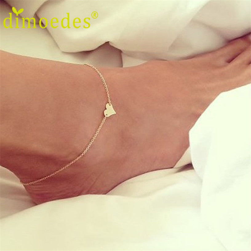 Sweet Simple Heart Shape Anklet Chain